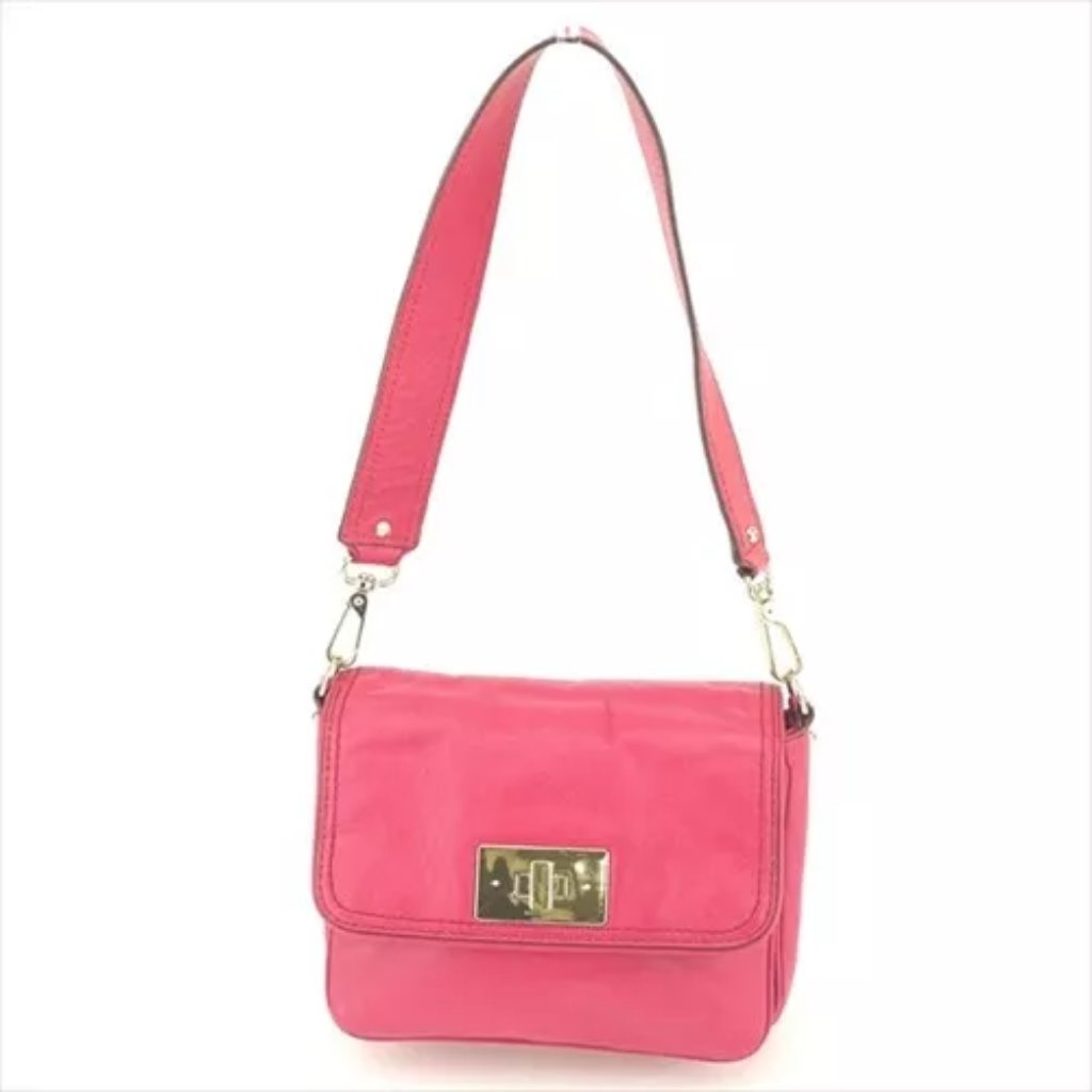 Kate Spade Shoulder Bag Pink Gold Leather Woman Authentic